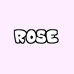 Coloring page first name ROSE