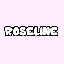 Coloring page first name ROSELINE