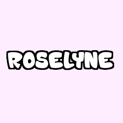 Coloring page first name ROSELYNE