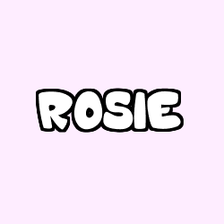 Coloring page first name ROSIE