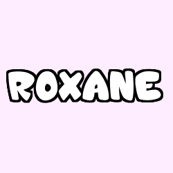 Coloring page first name ROXANE