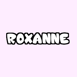 Coloring page first name ROXANNE