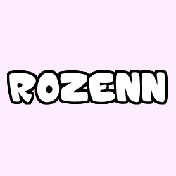 Coloring page first name ROZENN