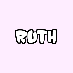 Coloring page first name RUTH