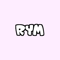 Coloring page first name RYM
