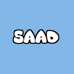 Coloring page first name SAAD
