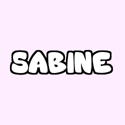Coloring page first name SABINE