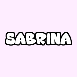 Coloring page first name SABRINA