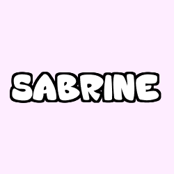 Coloring page first name SABRINE