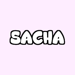 Coloring page first name SACHA