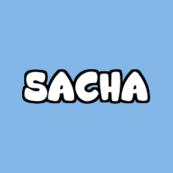 Coloring page first name SACHA