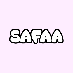 Coloring page first name SAFAA