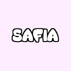 Coloring page first name SAFIA