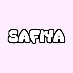 Coloring page first name SAFIYA