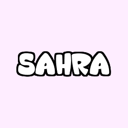 Coloring page first name SAHRA