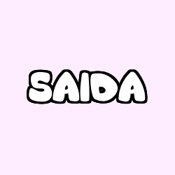 Coloring page first name SAIDA