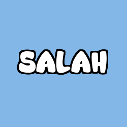 Coloring page first name SALAH