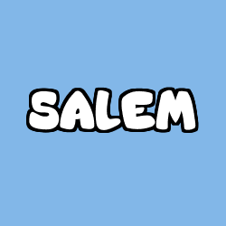 Coloring page first name SALEM