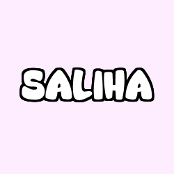 Coloring page first name SALIHA