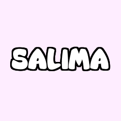 Coloring page first name SALIMA