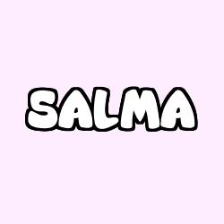 Coloring page first name SALMA