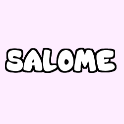 Coloring page first name SALOME