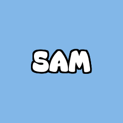 Coloring page first name SAM