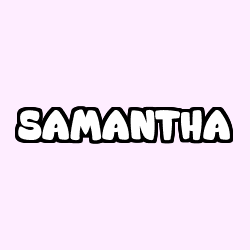 Coloring page first name SAMANTHA