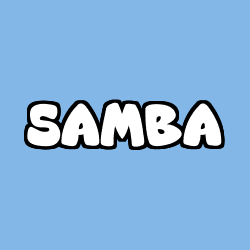 Coloring page first name SAMBA