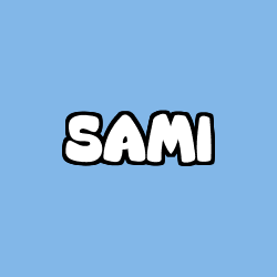 Coloring page first name SAMI