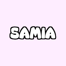 Coloring page first name SAMIA