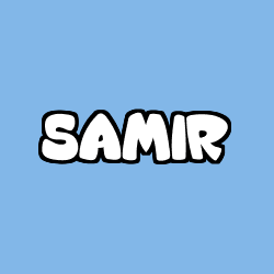 Coloring page first name SAMIR