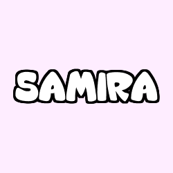 Coloring page first name SAMIRA