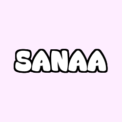 Coloring page first name SANAA