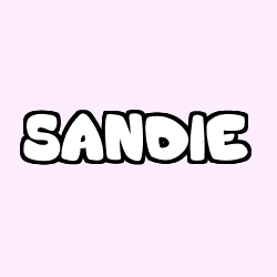 Coloring page first name SANDIE