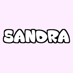 Coloring page first name SANDRA