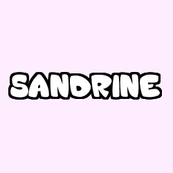 Coloring page first name SANDRINE