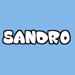 Coloring page first name SANDRO