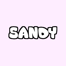 Coloring page first name SANDY