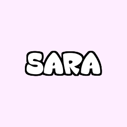 Coloring page first name SARA