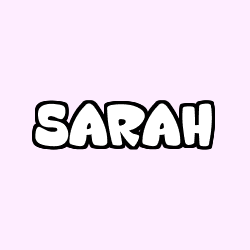 Coloring page first name SARAH