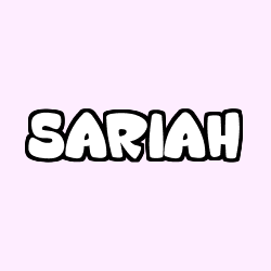 Coloring page first name SARIAH