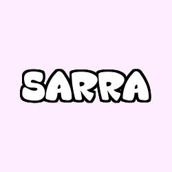 Coloring page first name SARRA