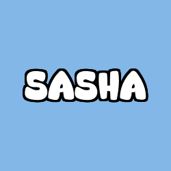 Coloring page first name SASHA