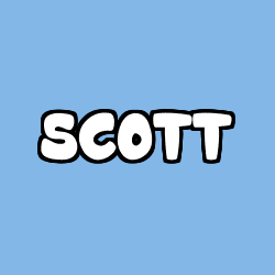 Coloring page first name SCOTT