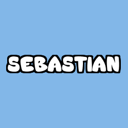 Coloring page first name SEBASTIAN