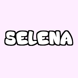 Coloring page first name SELENA