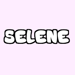 Coloring page first name SELENE