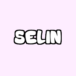 Coloring page first name SELIN