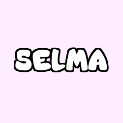 Coloring page first name SELMA